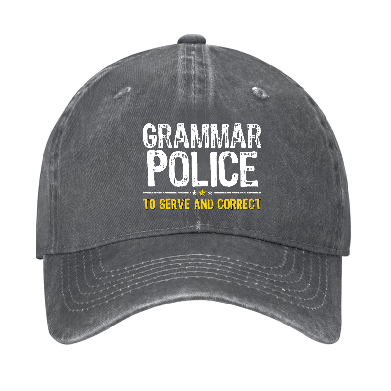 Grammar Police To Serve And Correct Funny Meme Cap