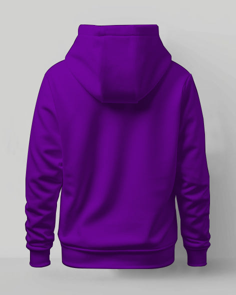 Men's Plus Size Carnival Purple Colorblock Printed Hoodie