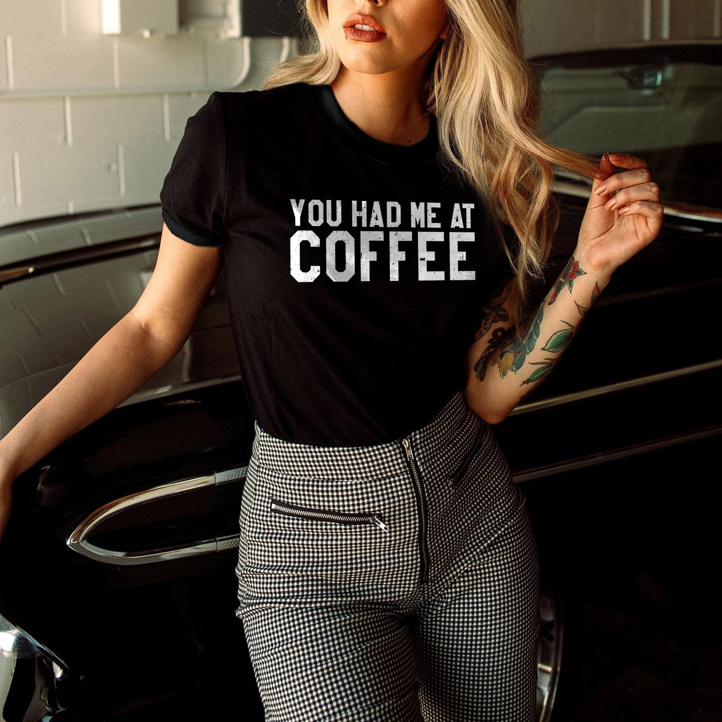 You Had Me At Coffee Print Women's T-shirt