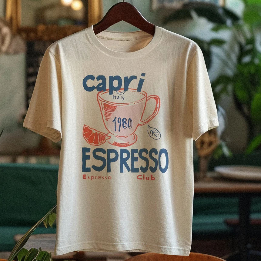 Capri Italy Espresso Club 1980 Graphic Tee