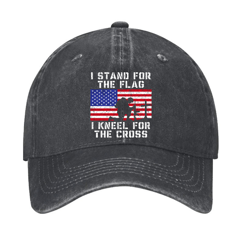 I Stand For The Flag I Kneel For The Cross Cap (Free Customization)