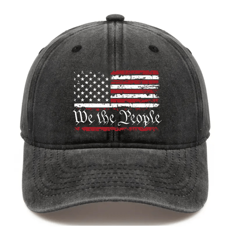 We The People American Flag Cap (Free Customization)