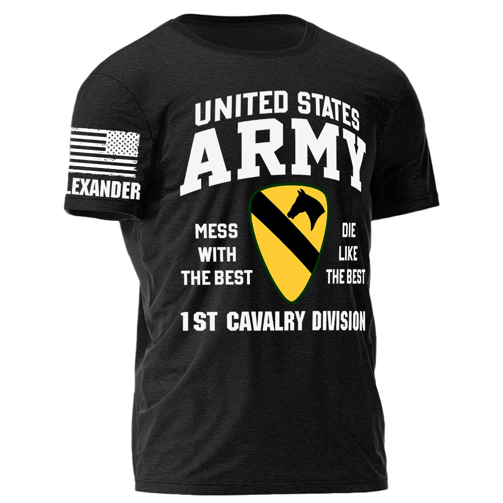 Mess With The Best Die Like The Rest Personalized Grunge Style Shirt For Military Veteran H2511