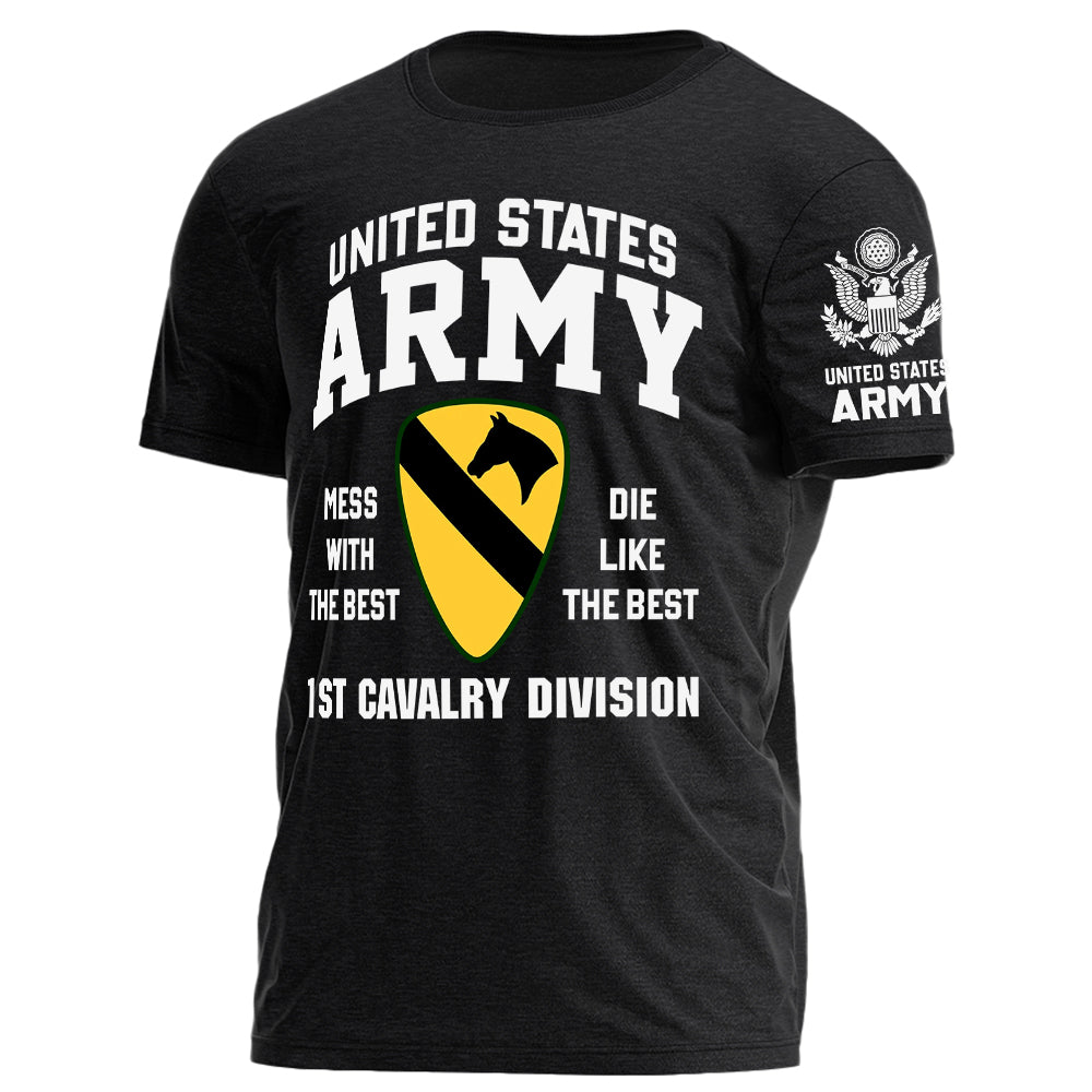 Mess With The Best Die Like The Rest Personalized Grunge Style Shirt For Military Veteran H2511