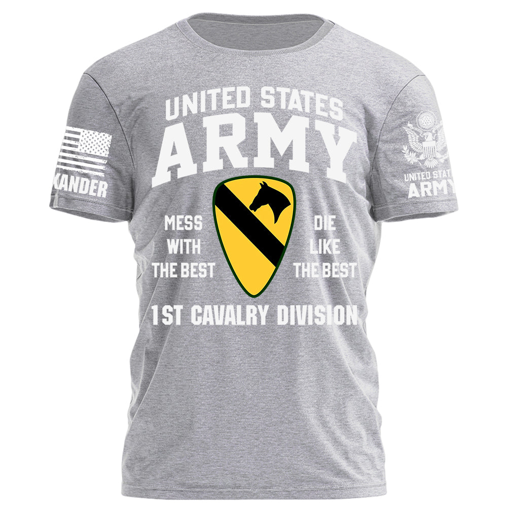 Mess With The Best Die Like The Rest Personalized Grunge Style Shirt For Military Veteran H2511