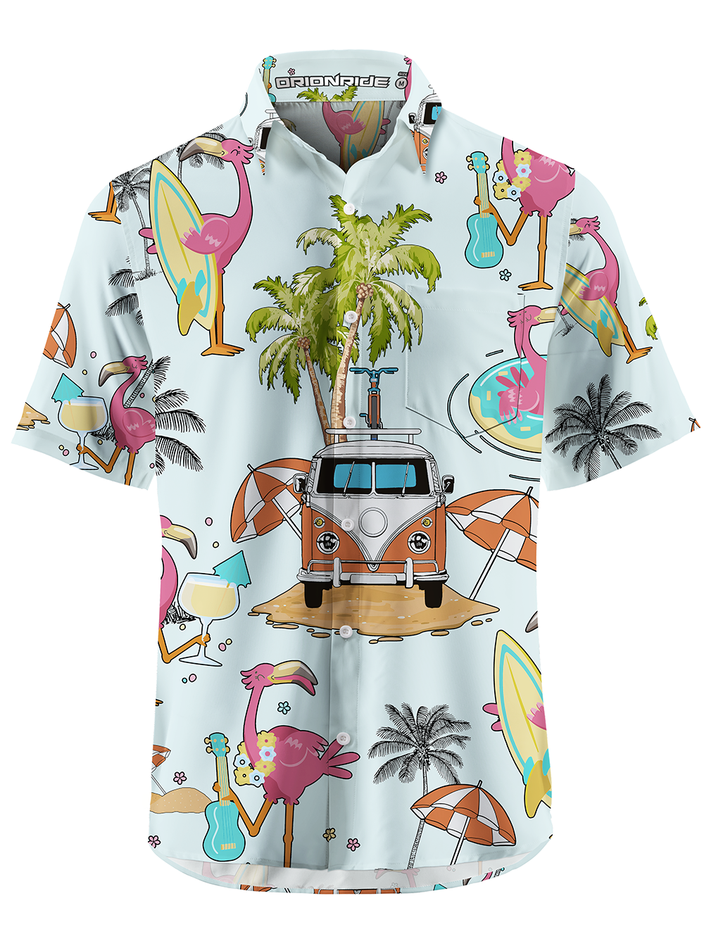 Orionride Beach Party Zipper Pockets Ultra Lightweight Short Sleeves Gravel Shirt