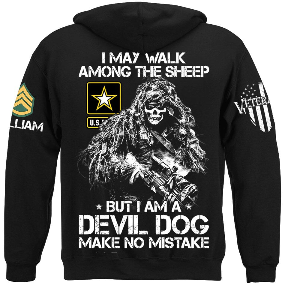 I May Walk Among The Sheep But I Am A Devil Dog Make No Mistake Custom Shirt For Veteran H2511 Trna