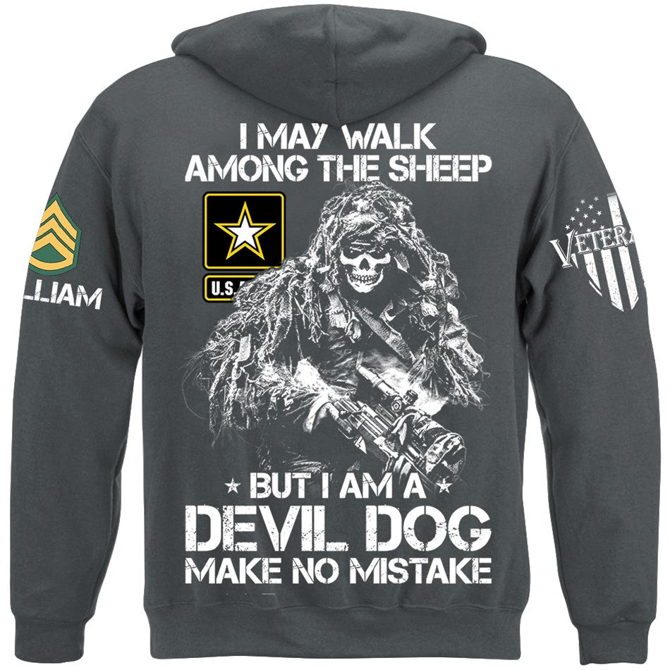 I May Walk Among The Sheep But I Am A Devil Dog Make No Mistake Custom Shirt For Veteran H2511 Trna