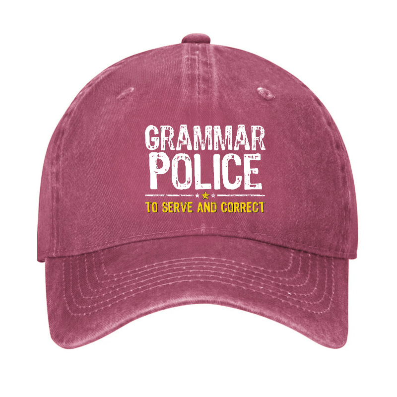 Grammar Police To Serve And Correct Funny Meme Cap