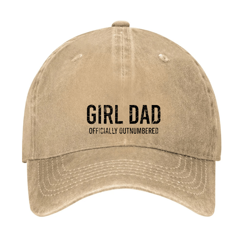 Girl Dad Officially Outnumbered Funny Cap