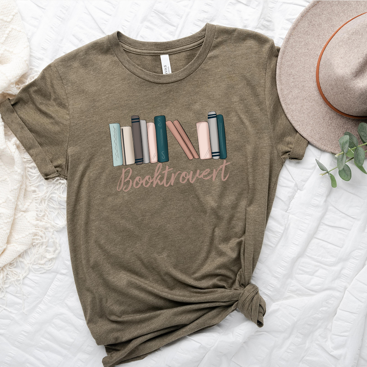 booktrovert color unisex tee