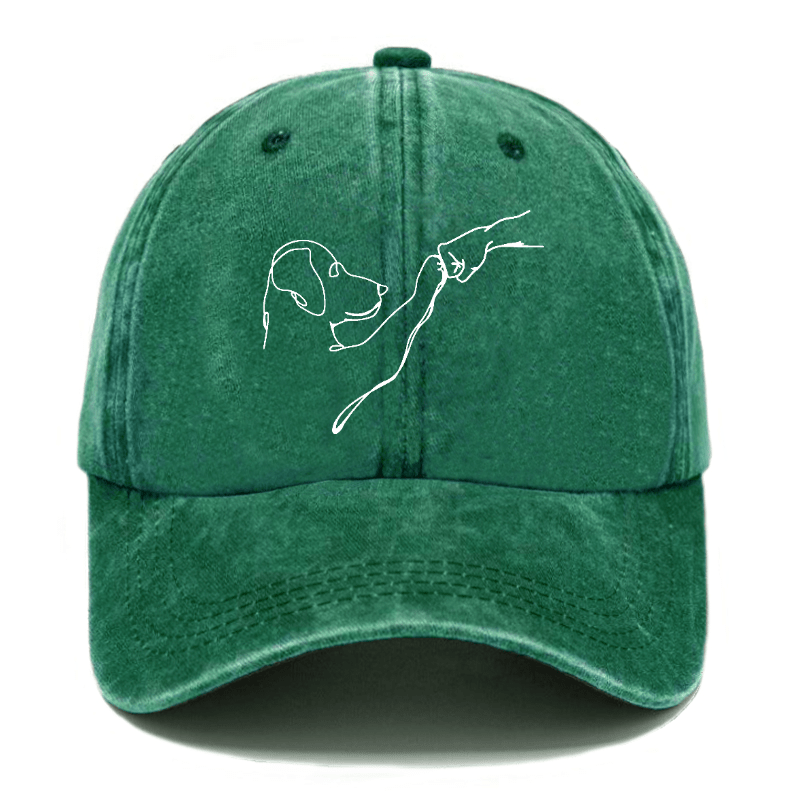 Dog Fist Bump Funny Print Cap (Free Customization)