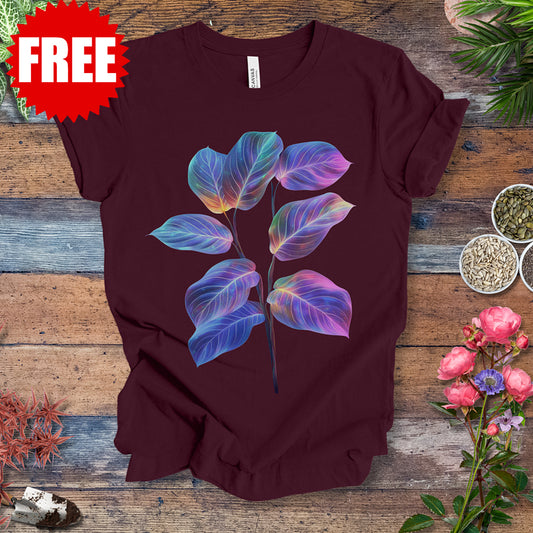 We Are Giving Away Our Popular "Neon Glow Calathea plant T-Shirt" Tee For FREE With All Orders Placed Today!