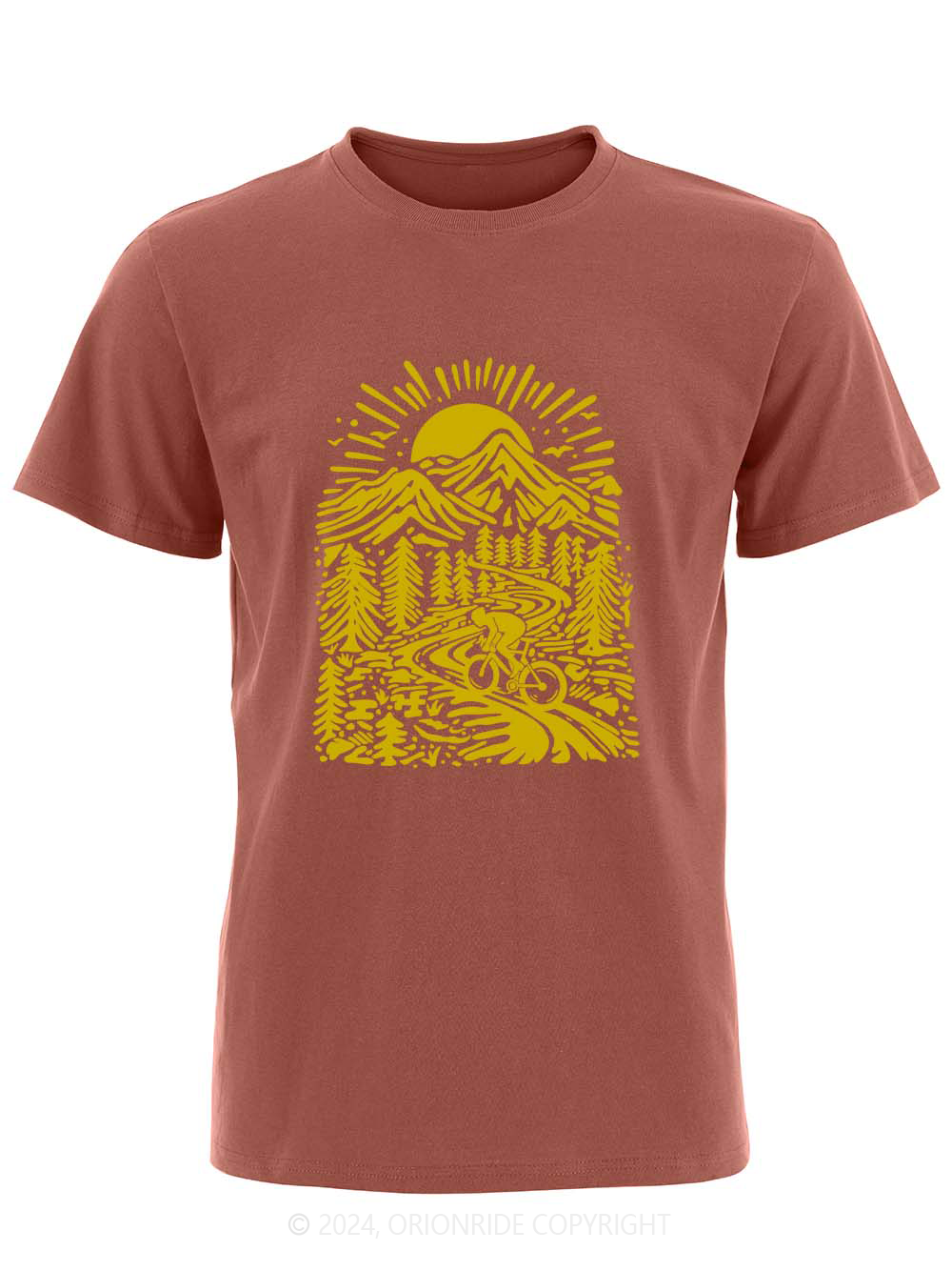 Orionride Short Sleeves Sunrise In The Mountain Bike T-Shirt