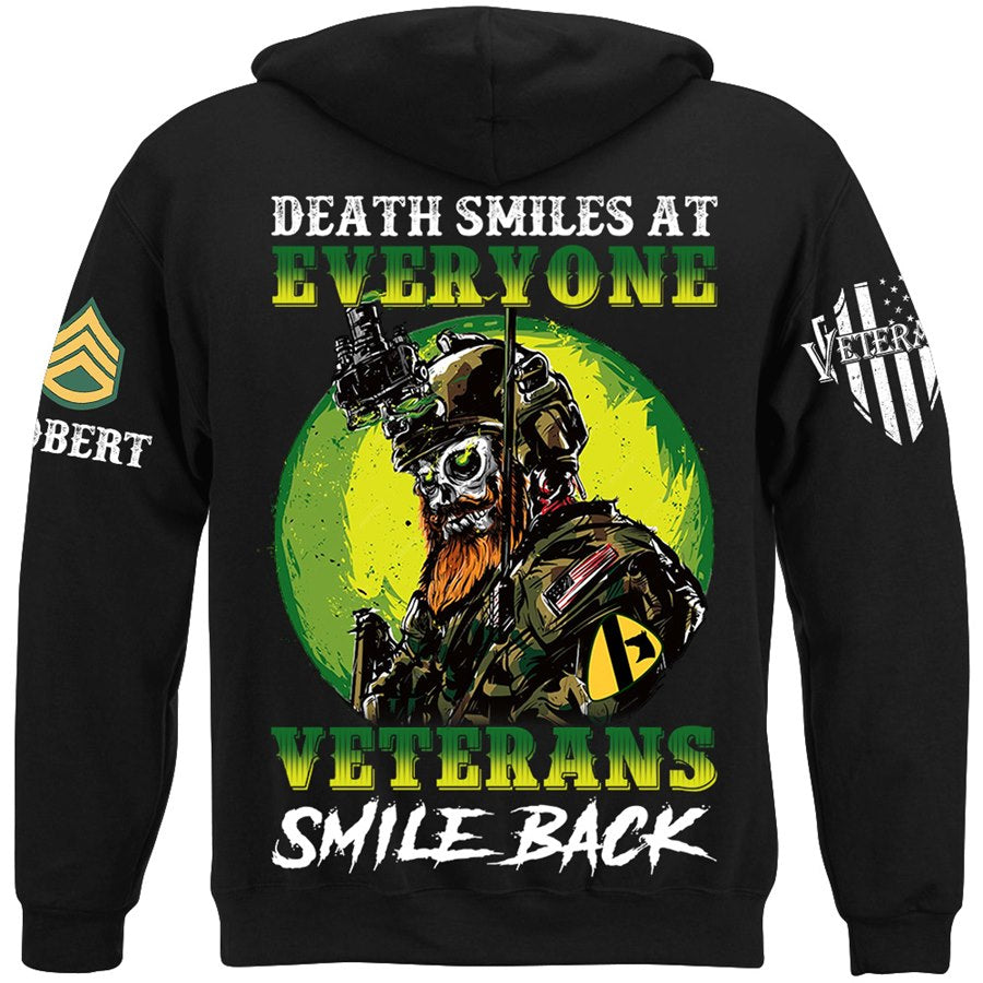 Death Smiles At Everyone Veterans Smile Back Custom Shirt Gift For Veteran H2511 Trna