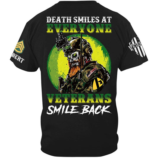 Death Smiles At Everyone Veterans Smile Back Custom Shirt Gift For Veteran H2511 Trna