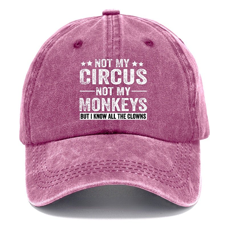 Not My Circus Not My Monkeys But I Know All The Clowns Sarcastic cap (Free Customization)