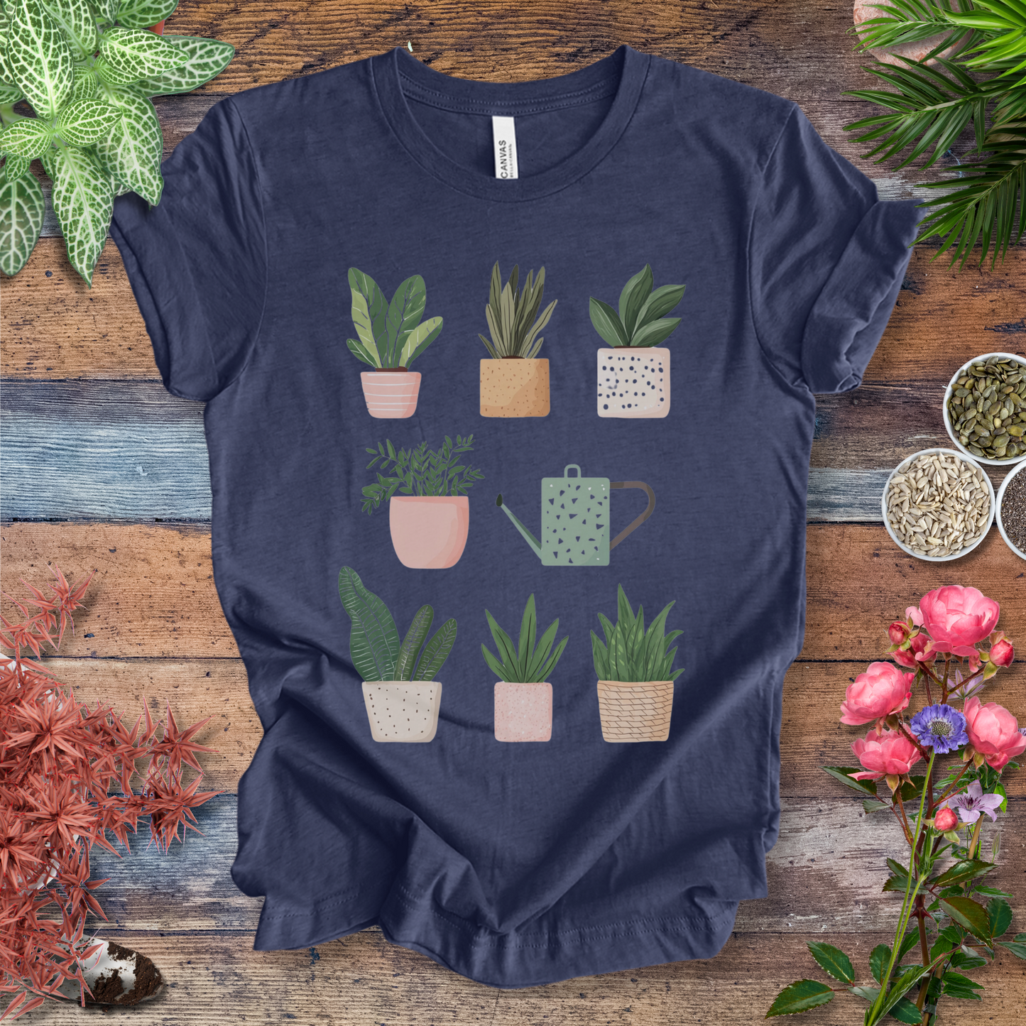 Cute Potted Plant Collection Minimalist T-Shirt