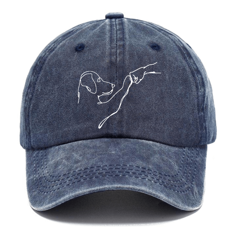 Dog Fist Bump Funny Print Cap (Free Customization)