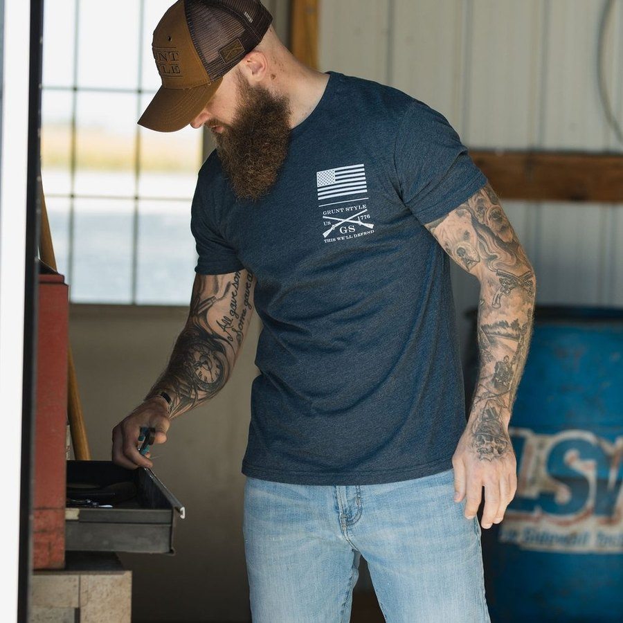 Red Blood Blue Collar® T-Shirt - Midnight Navy