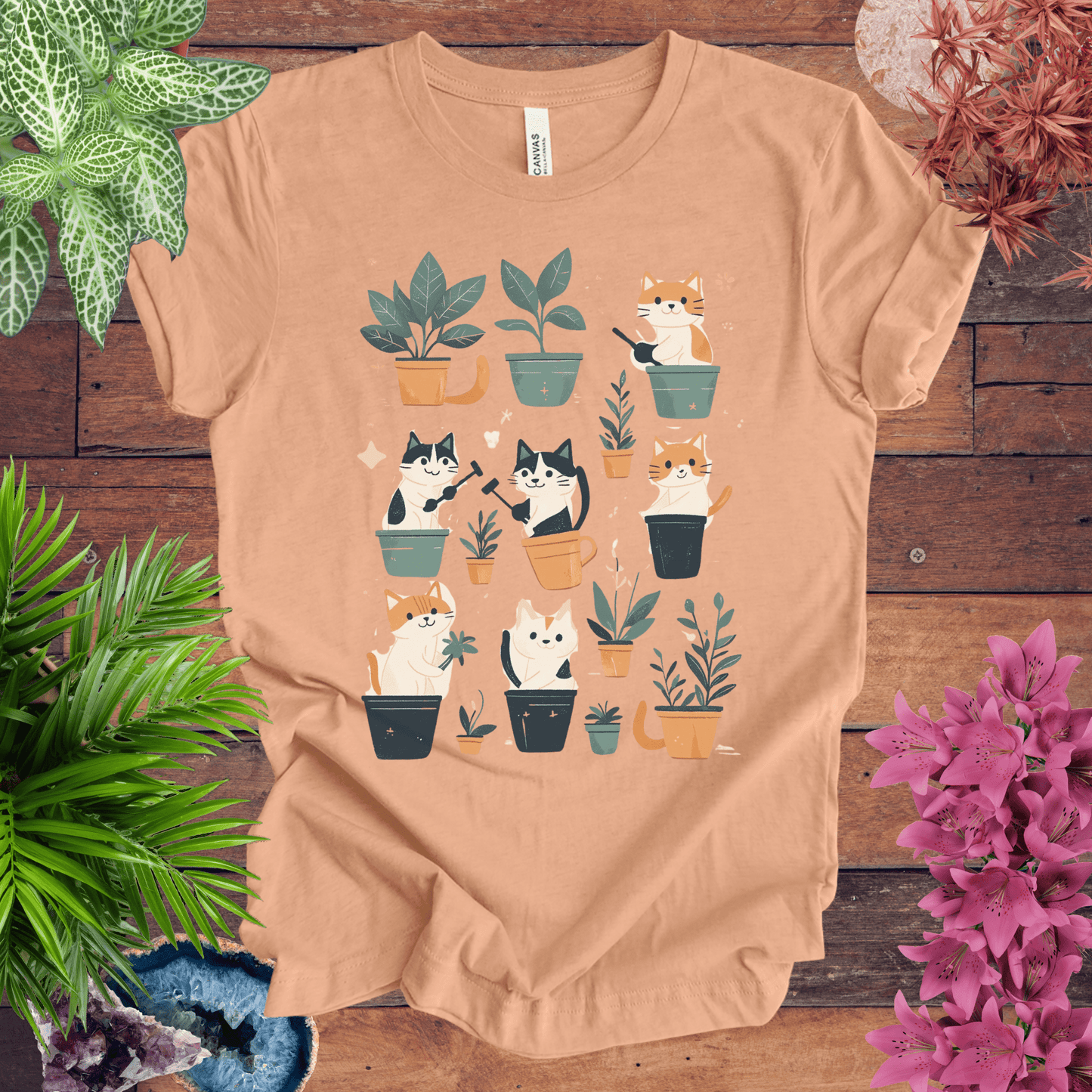 Curious Cats and Houseplants T-Shirt