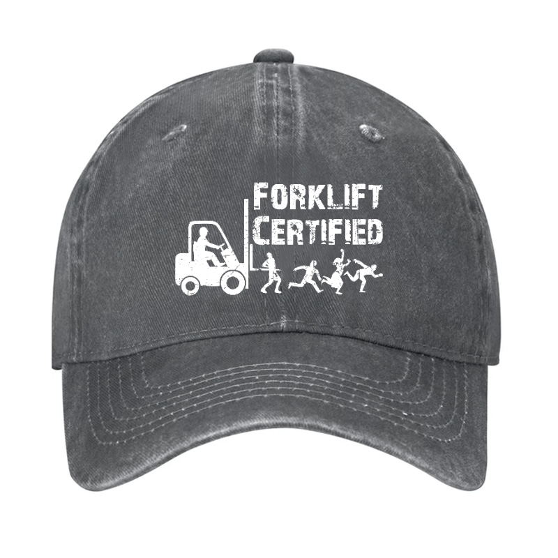 Forklift Certified Funny Cap