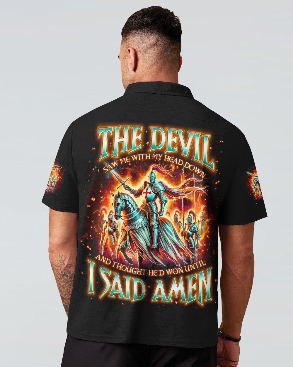 The Devil Saw Me With My Head Down Men's All Over Print Shirt - Tlno1907243