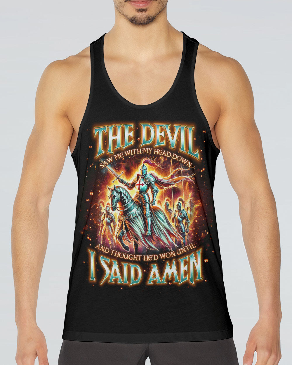 The Devil Saw Me With My Head Down Men's All Over Print Shirt - Tlno1907243