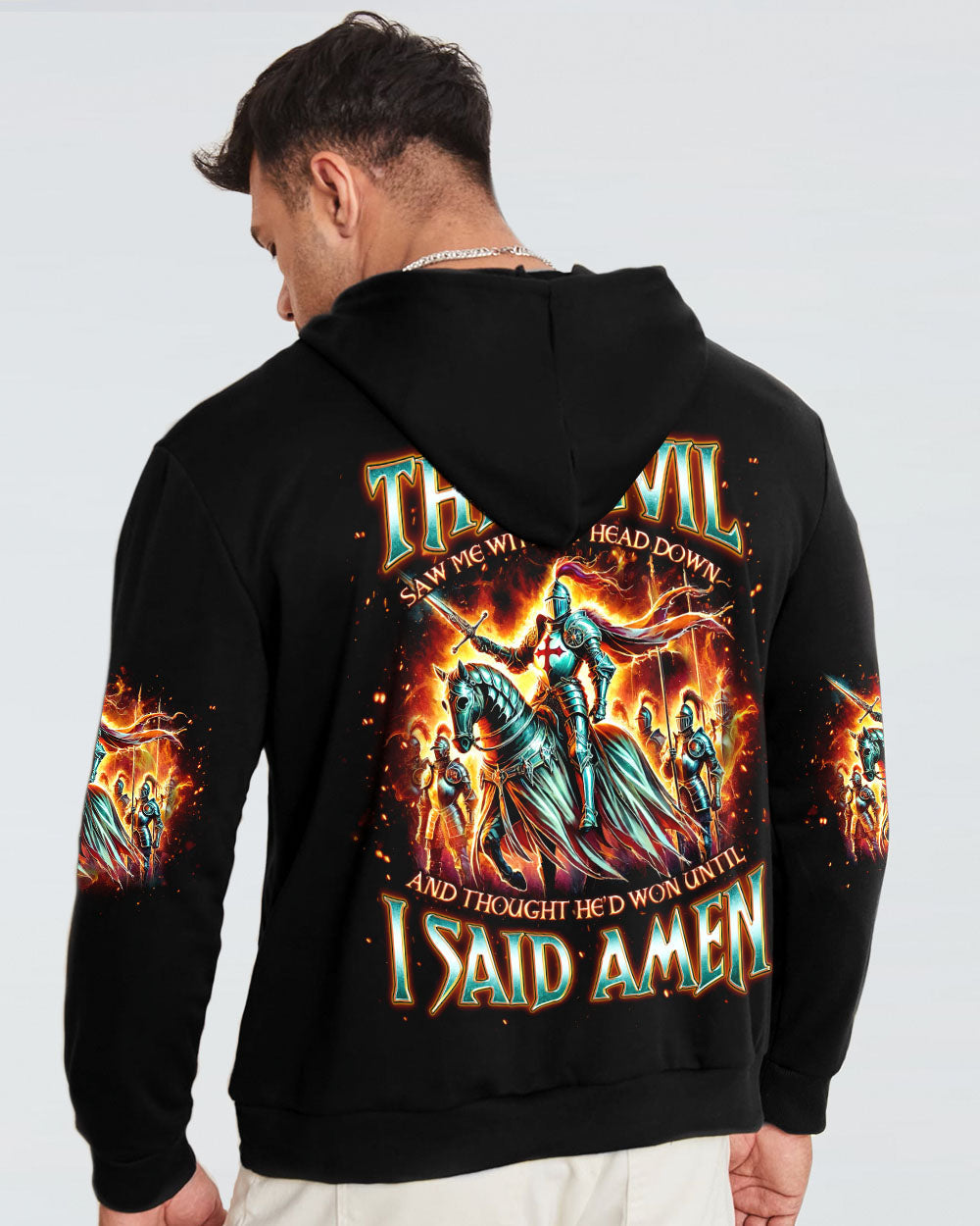 The Devil Saw Me With My Head Down Men's All Over Print Shirt - Tlno1907243