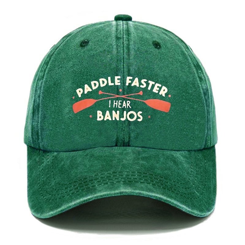 Paddle Faster I Hear Banjos Funny Print cap (Free Customization)