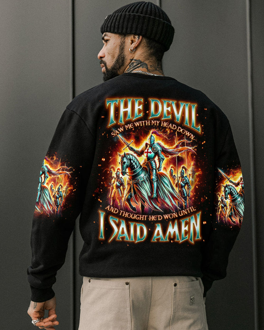 The Devil Saw Me With My Head Down Men's All Over Print Shirt - Tlno1907243