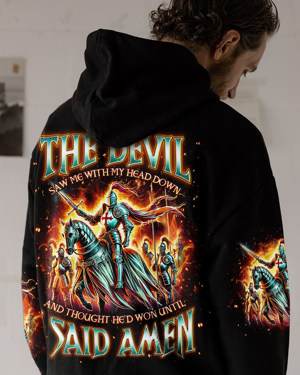 The Devil Saw Me With My Head Down Men's All Over Print Shirt - Tlno1907243