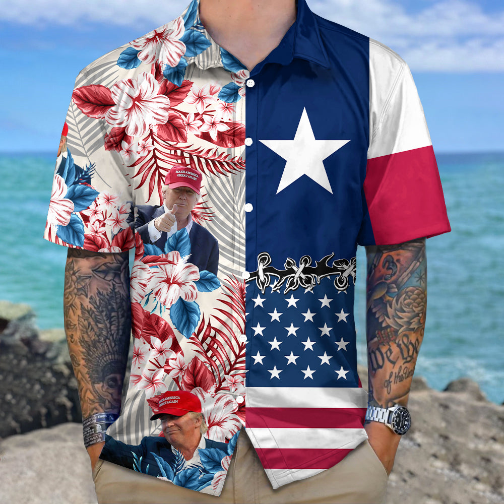 Custom Trump With State Flag Hawaiian Shirt TH10 62543