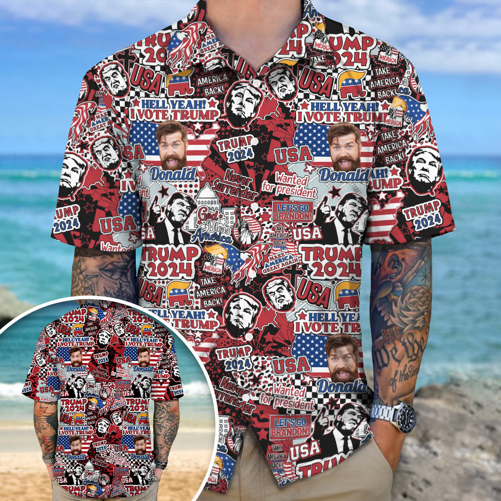 Custom Photo Trump 2024 Hawaii Shirt N369 62567