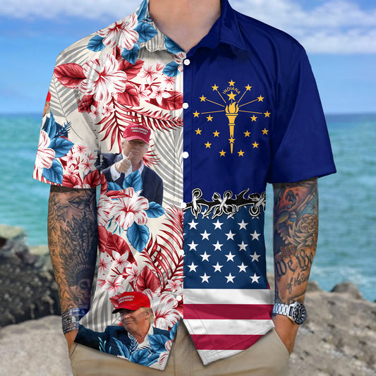 Custom Trump With State Flag Hawaiian Shirt TH10 62543