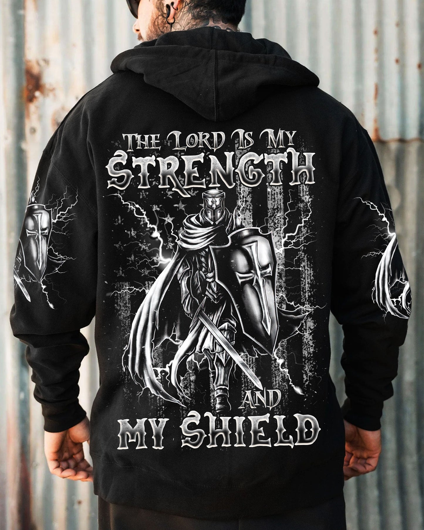 The Lord Is My Strength Warrior Men's All Over Print Shirt - Tlnz1312244