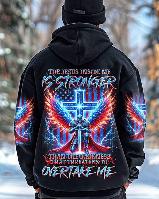 The Jesus Inside Me Is Stronger Than The Darkness Warrior Men's All Over Print Shirt  - Tlnz0512244