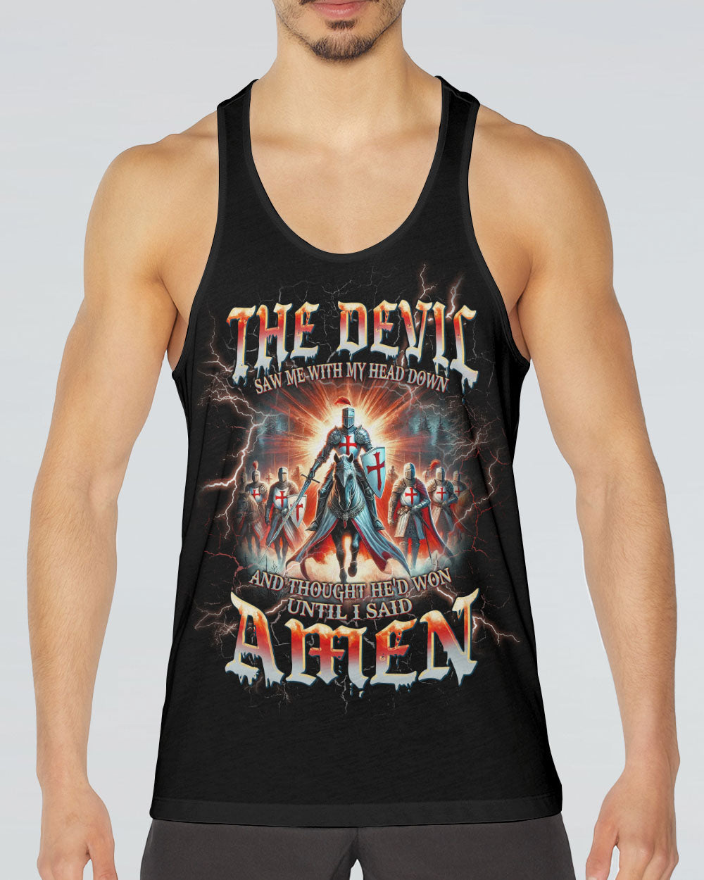 The Devil Saw Me With My Head Down Men's All Over Print Shirt - Tlpq1907244