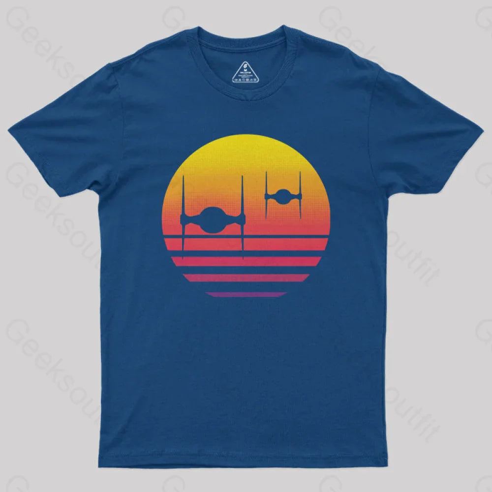 Tie Fighter Sunset Geek Squad T-Shirt