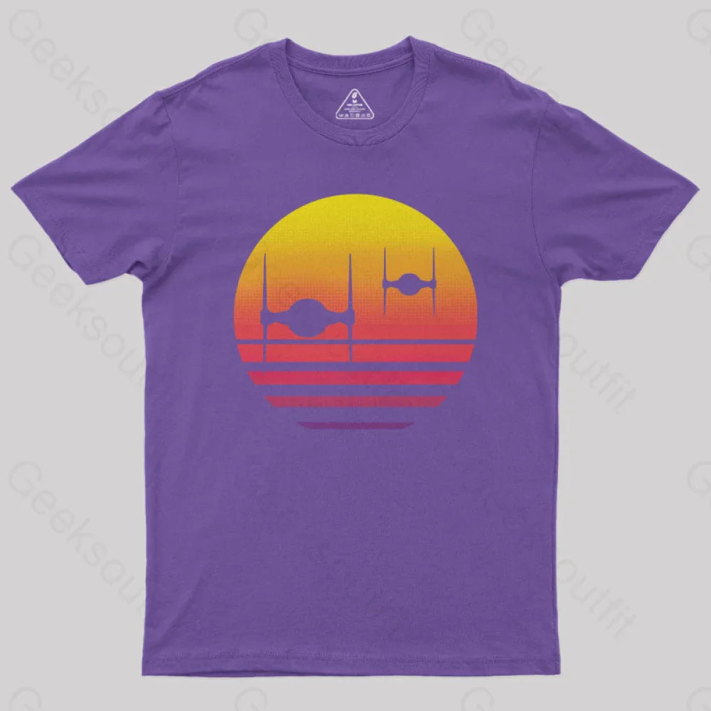 Tie Fighter Sunset Geek Squad T-Shirt