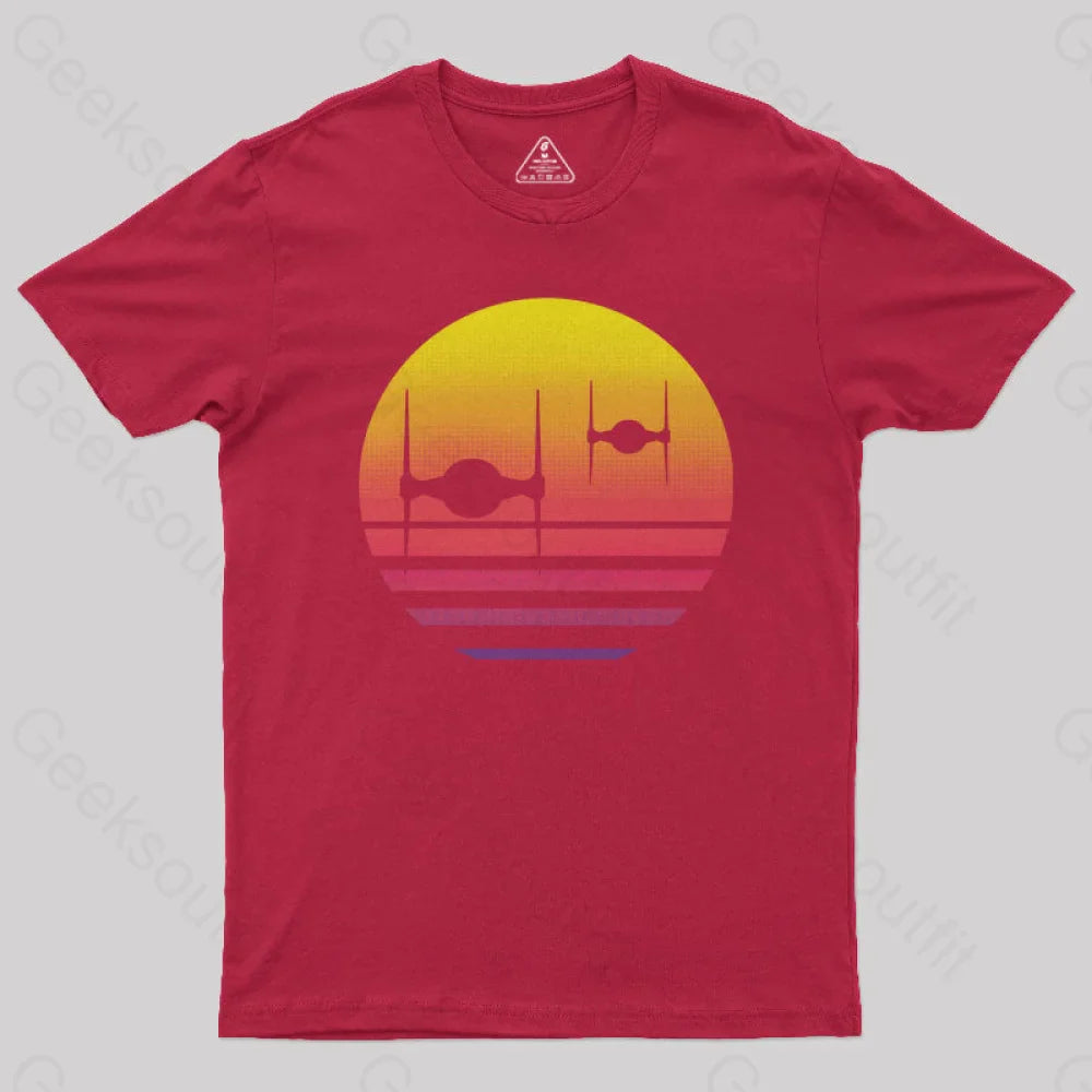 Tie Fighter Sunset Geek Squad T-Shirt