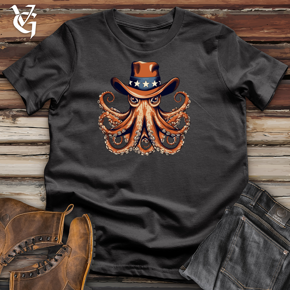 Vintage Cowboy Octopus Cotton Tee