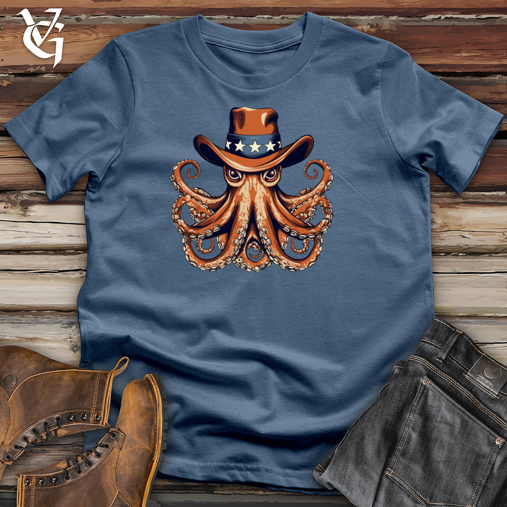 Vintage Cowboy Octopus Cotton Tee